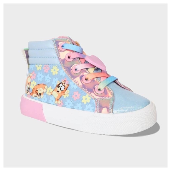 Lucy Other - 3 For $18 Bluey Kids High-Top Sneakers - Light Blue and Pink